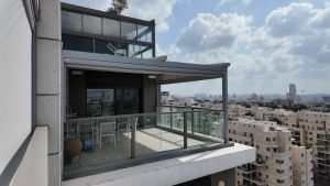 פרגולה pvc נאספת חשמלית , סוככי זרועות
